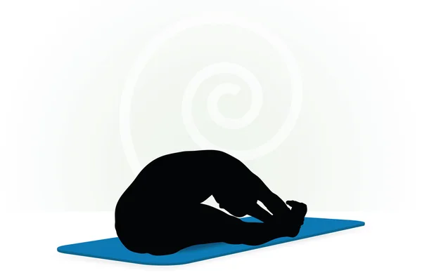 Yoga pose isolada no fundo branco — Vetor de Stock