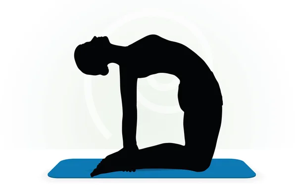 Yoga pose isolada no fundo branco — Vetor de Stock