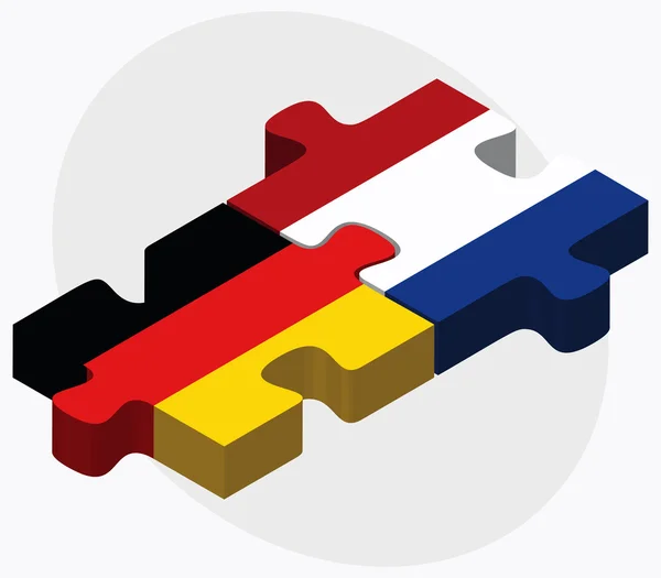Drapeaux Allemagne et Pays-Bas — Image vectorielle