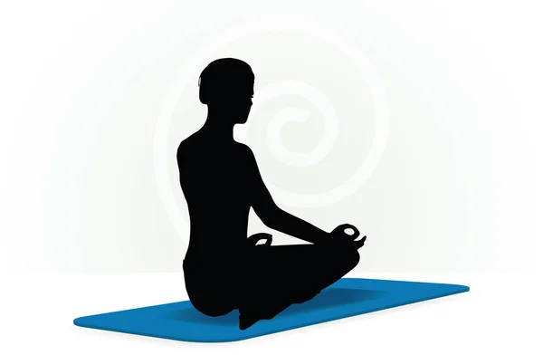 Yoga pose isolada no fundo branco — Vetor de Stock