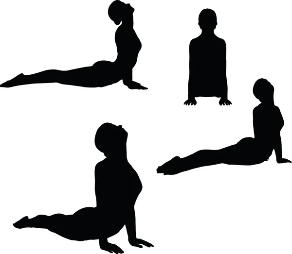 Yoga pose isolada no fundo branco —  Vetores de Stock