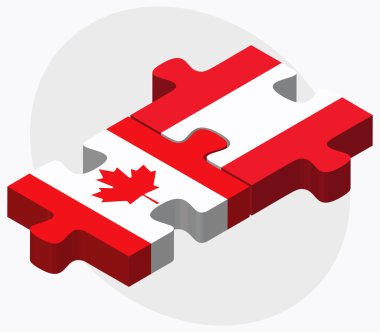 Kanada ve Avusturya bayrakları bulmaca