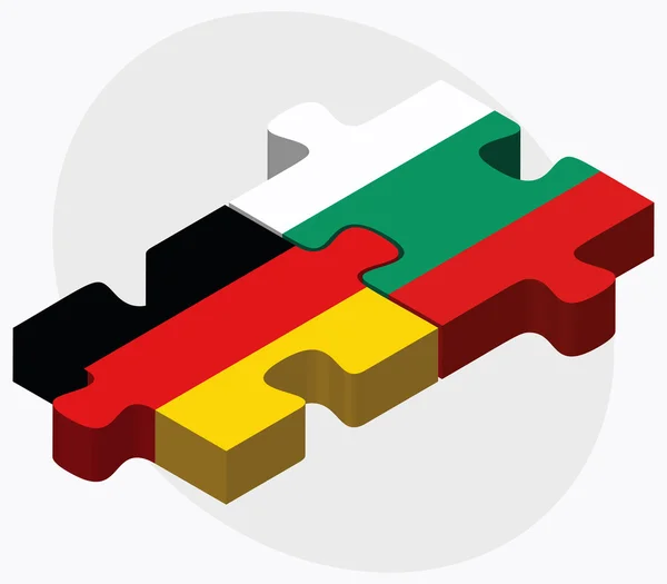 Allemagne et Bulgarie Drapeaux en puzzle — Image vectorielle