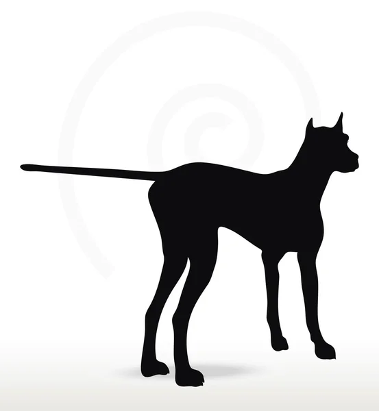 Dog silhouette in still pose — Stock Vector