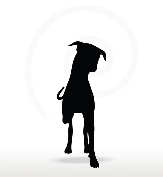 Hundesilhouette in Shake-Hands-Pose — Stockvektor