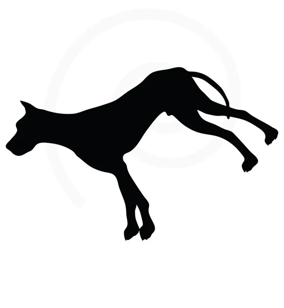 Hond silhouet in in slaap — Stockvector