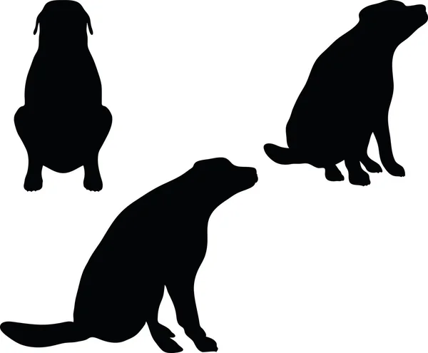 Silhouette pour chien — Image vectorielle