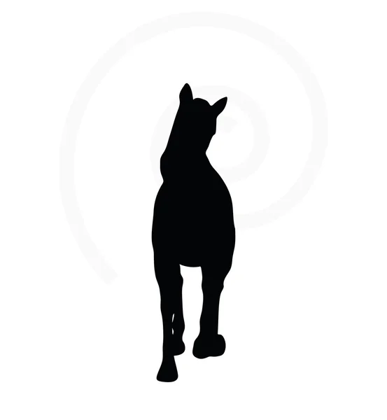 Pferdesilhouette in luftiger Pose — Stockvektor