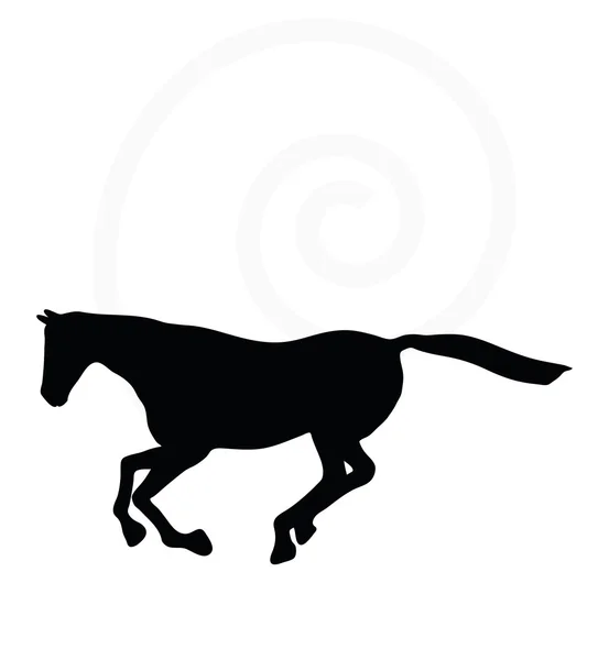 Silhouette cavallo in posa galoppo — Vettoriale Stock