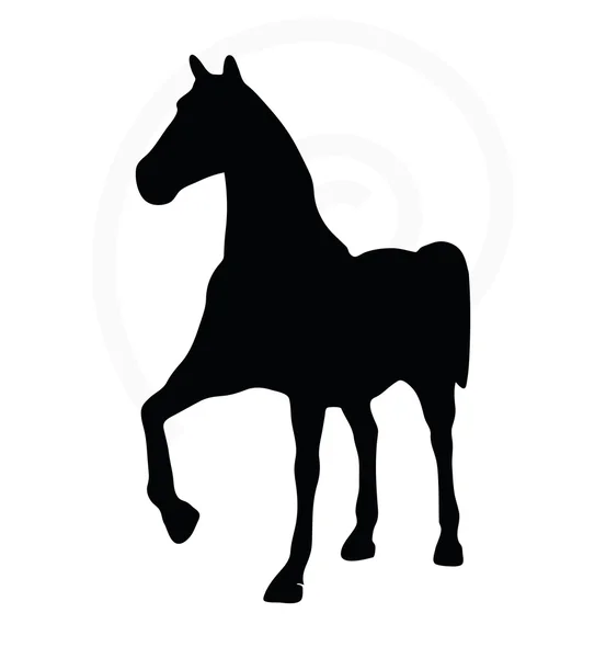 Силуэт в позе лошади — стоковый вектор