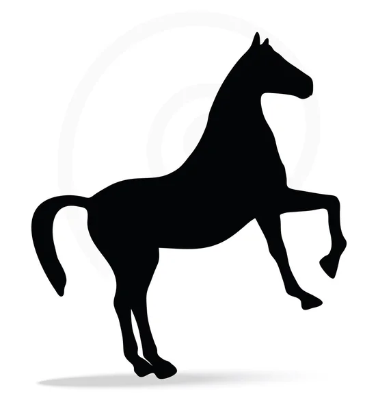 Silueta en pose de caballo espectáculo — Vector de stock