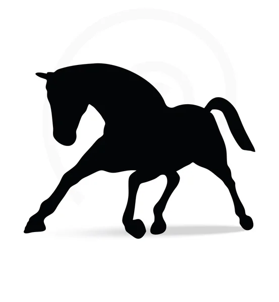 Silhouette de cheval en posture de course — Image vectorielle