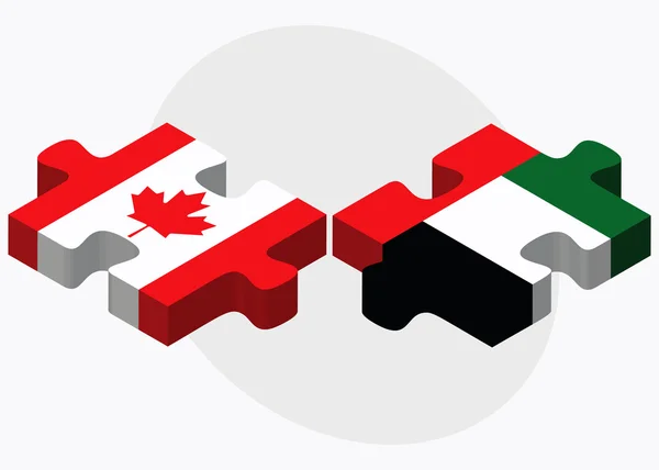 Kanada a Spojené arabské emiráty příznaky — Stockový vektor