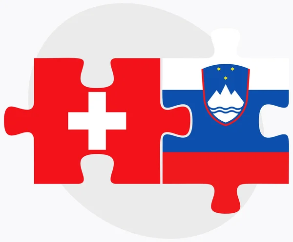 Švýcarsko a Slovinsko příznaky — Stockový vektor