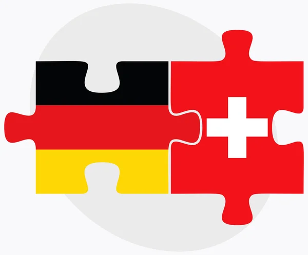 Germany and Switzerland Flags — Stock Vector