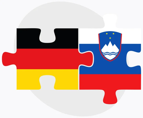 Alemanha e pavilhões de slovenia — Vetor de Stock