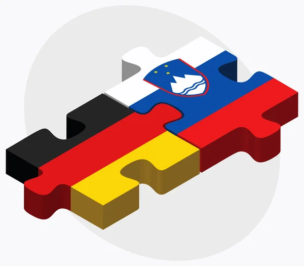 Banderas de Alemania y Eslovenia — Archivo Imágenes Vectoriales
