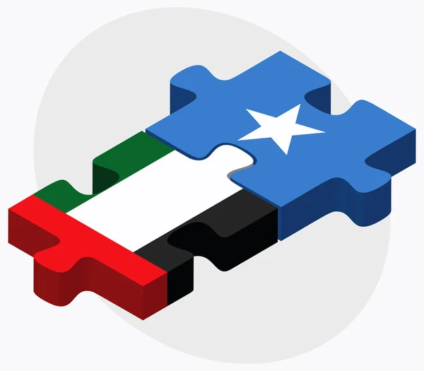 Förenade Arabemiraten och Somalia flaggor — Stock vektor