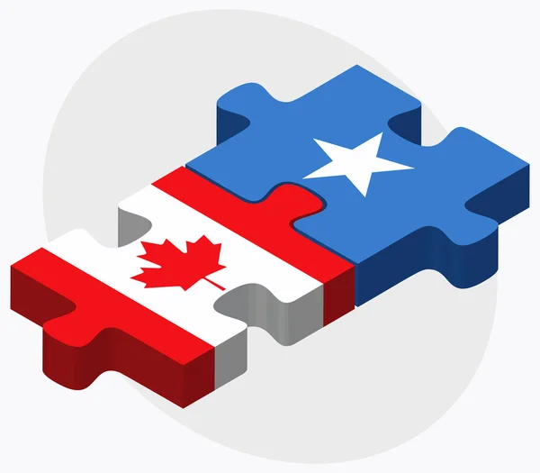 Canada en Somalië vlaggen — Stockvector