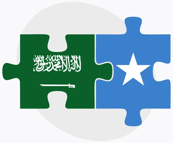 Saudi arabia und somalia flaggen — Stockvektor