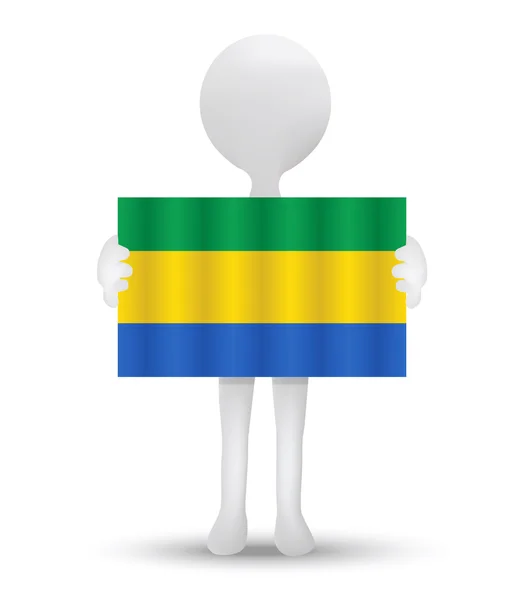 Vlag van de Republiek Gabon — Stockvector