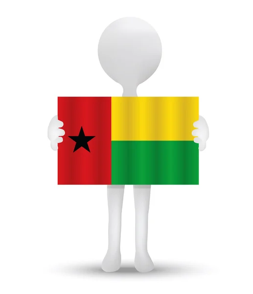 Bandiera di Repubblica di Guinea-Bissau — Vettoriale Stock