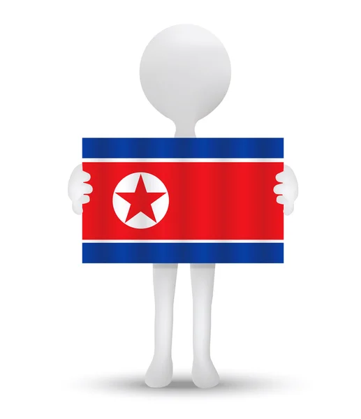 Flagge der demokratischen Volksrepublik Korea — Stockvektor