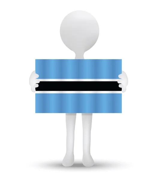 Drapeau de la République du Botswana — Image vectorielle
