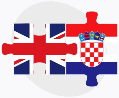 Birleşik Krallık ve Hırvatistan bayrakları 