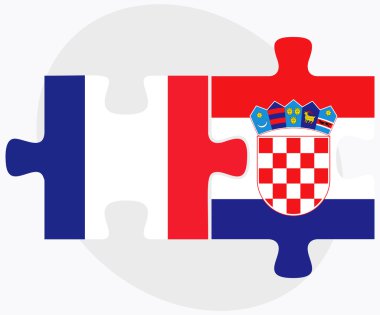 Fransa ve Hırvatistan bayrakları