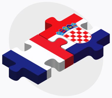 Fransa ve Hırvatistan bayrakları