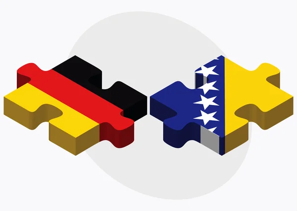 Banderas de Alemania y Bosnia y Herzegovina — Vector de stock