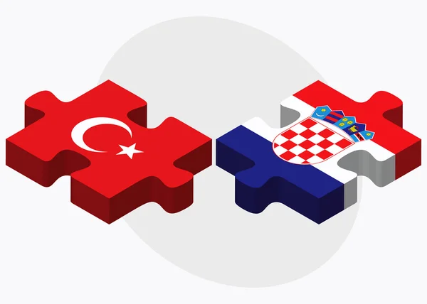 Turecko a Chorvatsko příznaky — Stockový vektor