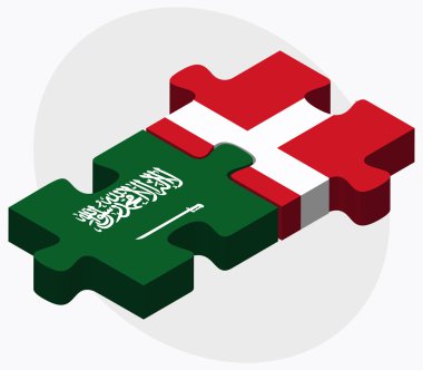 Suudi Arabistan ve Danimarka İngiltere bayrakları