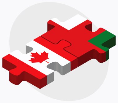 Kanada ve Umman bayrakları 