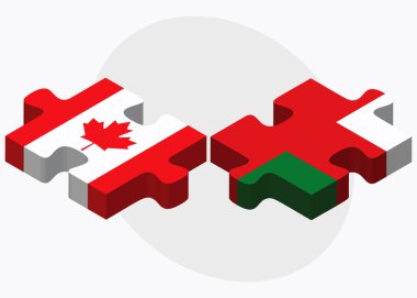 Kanada ve Umman bayrakları 