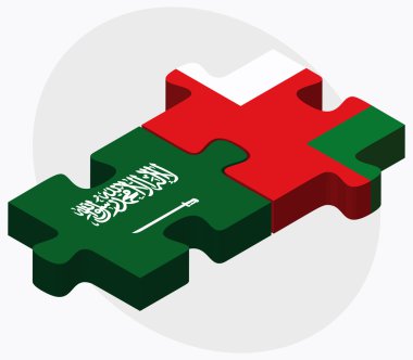 Suudi Arabistan ve Umman bayrakları 