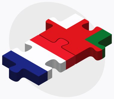 Fransa ve Umman bayrakları