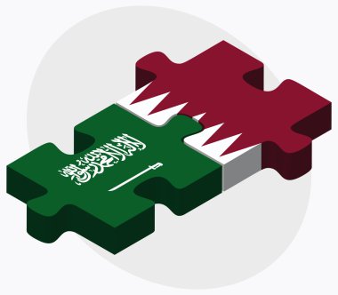 Suudi Arabistan ve Katar bayrakları 
