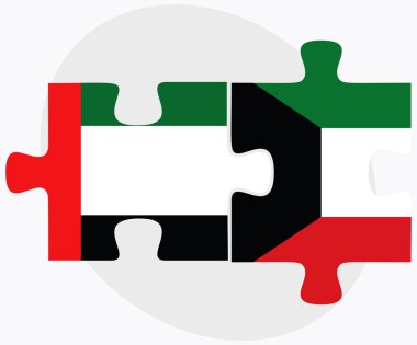 Birleşik Arap Emirlikleri ve Kuveyt bayrakları
