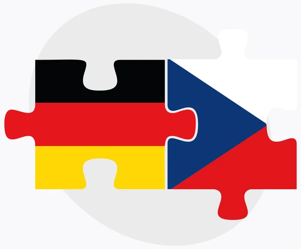 Germany and Czech Republic Flags — Stock Vector