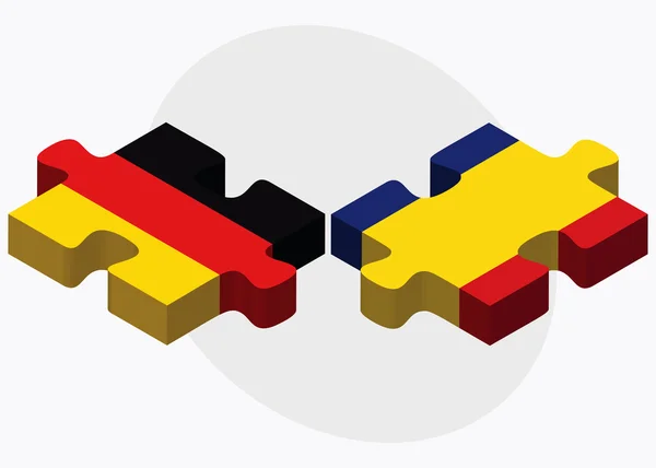 Banderas de Alemania y Rumanía — Archivo Imágenes Vectoriales