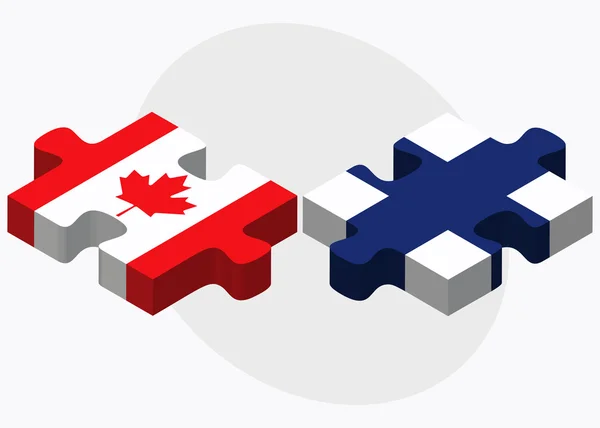 加拿大和芬兰国旗 — 图库矢量图片