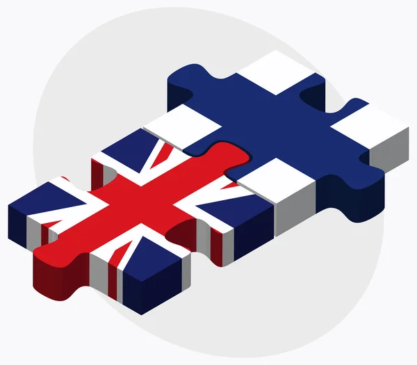 Флаги Великобритании и Финляндии — стоковый вектор