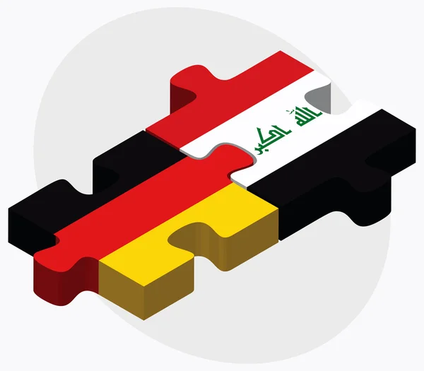 Almanya ve Irak bayrakları — Stok Vektör
