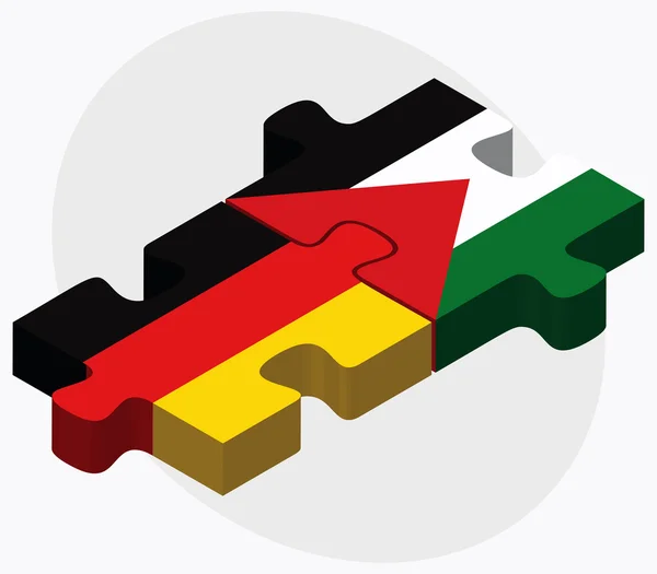 Tyskland och Palestina flaggor — Stock vektor