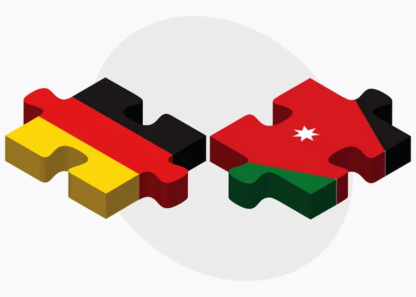 Banderas de Alemania y Jordania — Vector de stock