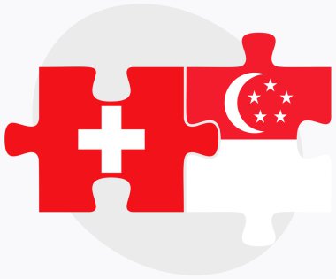 İsviçre ve Singapur bayrakları