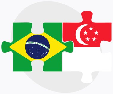 Brezilya ve Singapur bayrakları