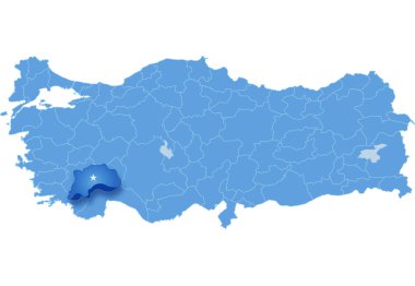 Türkiye, Burdur Haritası